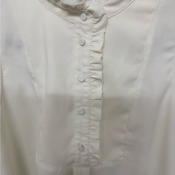 J Crew Factory, Size M, white Colored Sleeveless Top - Picture 6 of 6
